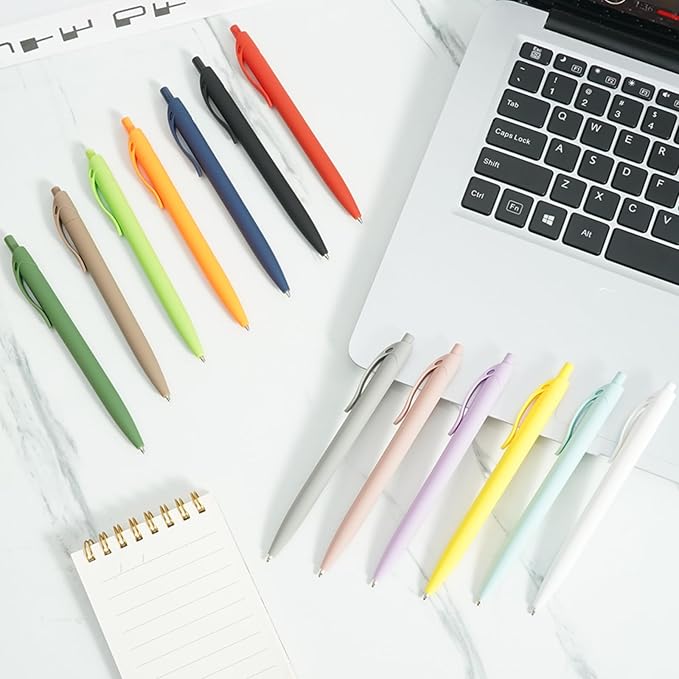 BallPoint Pens, 100 Pack (BLACK Ink),Bulk Pens, Light Green Barrel,Click Pens for Office Home and School, Retractable Ballpoint Pens, Medium Point, 1.00MM (Light Green)