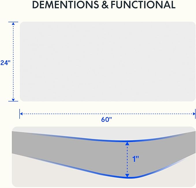FLEXISPOT EN2 Whole-Piece Standing Desk with Clamp Power Strip, 60 x 24 Electric Stand Up Height Adjustable Desk with Cable Management (White Frame + 60" White Desktop, 2 Packages)