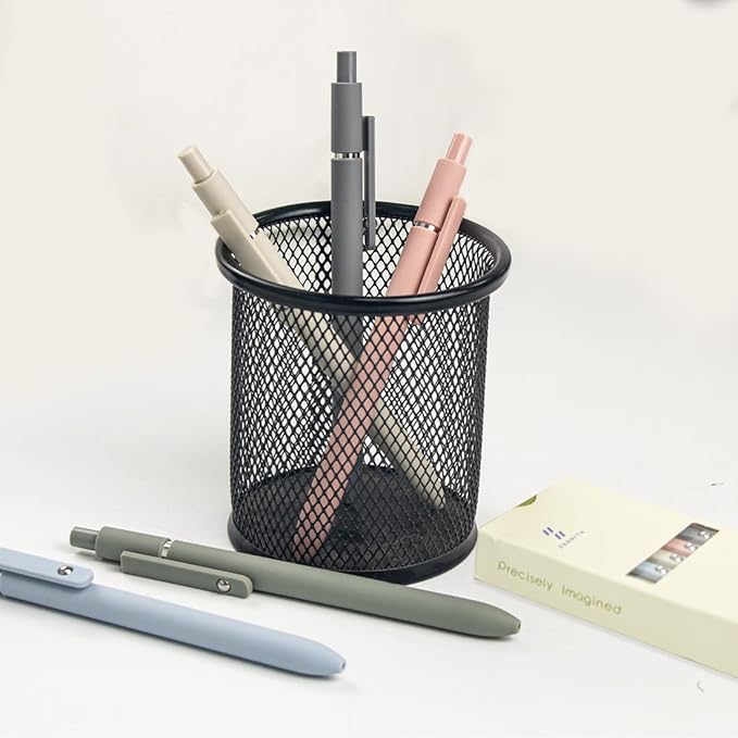 5 Pcs 0.5mm Quick Dry Pens Fine Point Smooth Writing Pens for Journaling Note Taking Black Ink Gel Pens for Office School Supplies Gifts Women Teacher Students (Morandi Colors)