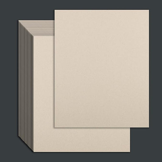 25 Pcs Book Board, Binder Board, Cover Board, Heavy Duty Chipboard for Book Binding, DIY Cardboard (Gray, 10 x 12.5 Inch 80PT)