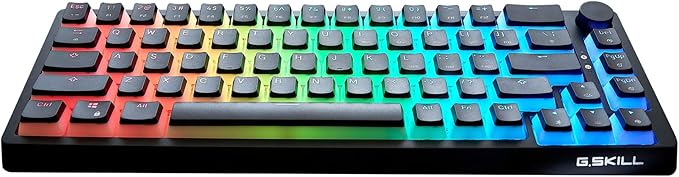 G.SKILL KM250 RGB 65% (67-Key) Mechanical Keyboard, PBT Dual Injection Keycap (Black)