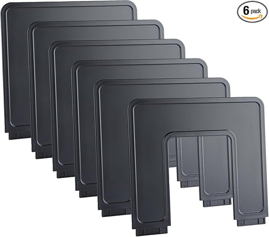 6 Pieces Upright Boards, Accessory Parts of Expandable File Folder Holder, Black