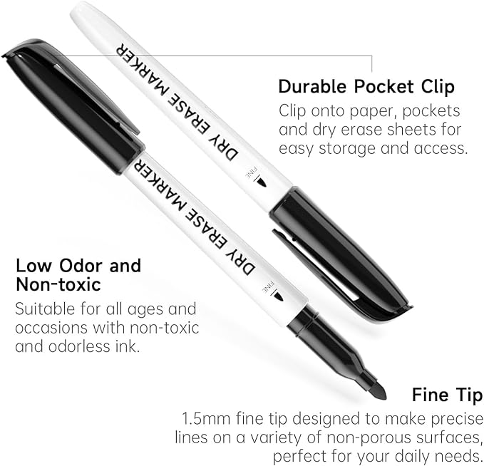 Black Dry Erase Markers - Set of 60