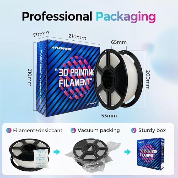 FLASHFORGE Rapid PLA Filament 1.75mm, High Flow Speedy 3D Printer Filament, Experience Exceptional Performance with 500mm/s High-Speed Printing, Neatly Wound & Top-Notch Filament (Natural)