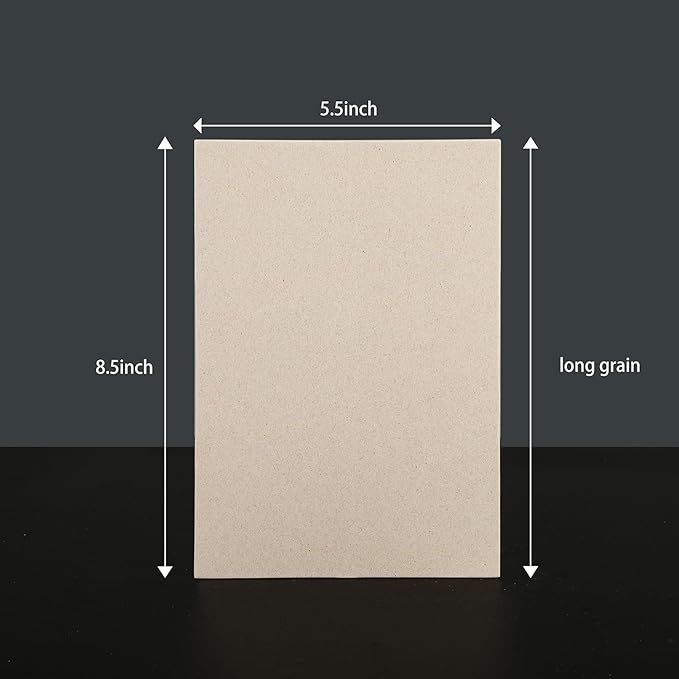 25 Pcs Book Board, Binder Board, Cover Board, Heavy Duty Chipboard for Book Binding, DIY Cardboard (Gray, 5.5 x 8.5 Inch 80PT)