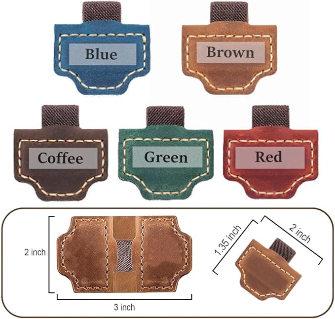 Custom Bookmark with Pen Holder with 26 Letters Personalized Magnetic Leather Book Mark, Customized Name Book Marker Clip with Initial for Men Women, Gifts for Book Lovers, Readers, (Coffee, D)