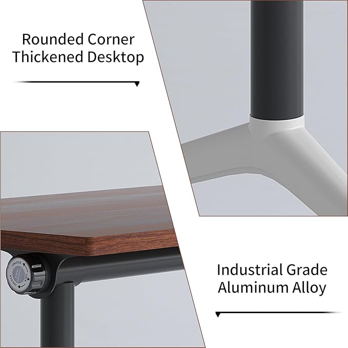 Conference Room Table with Flip-Top Design for Dynamic Meetings, Business Table Computer Desk with Heavy-Duty Frame,Foldable Seminar Meeting Tables for Home Office (2, A, 55.1IN)