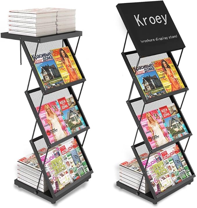 foldable brochure display stand,magazine holder for exhibition and trade show,Office magazine rack