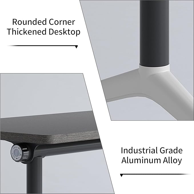 Conference Room Table with Flip-Top Design for Dynamic Meetings, Business Table Computer Desk with Heavy-Duty Frame,Foldable Seminar Meeting Tables for Home Office (4, B, 61IN)