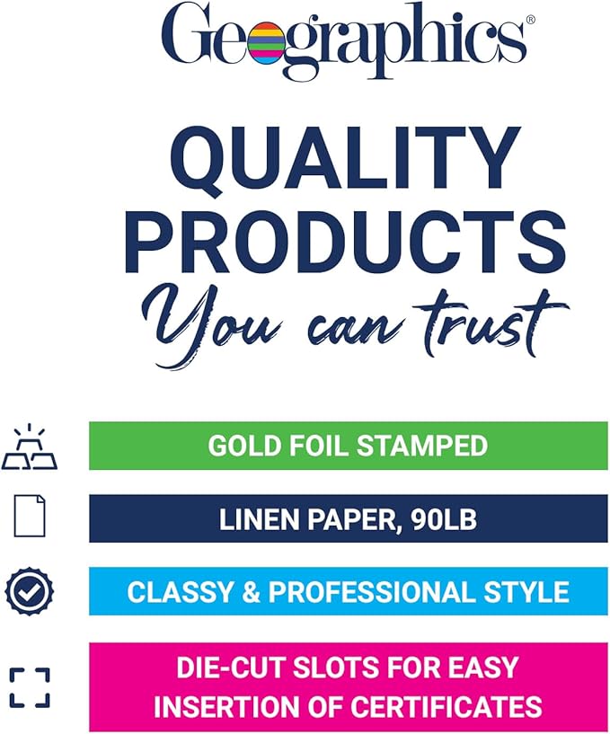 Classic Linen Document Covers, 12.5” x 9.75”, Navy Bue (25 Pack)