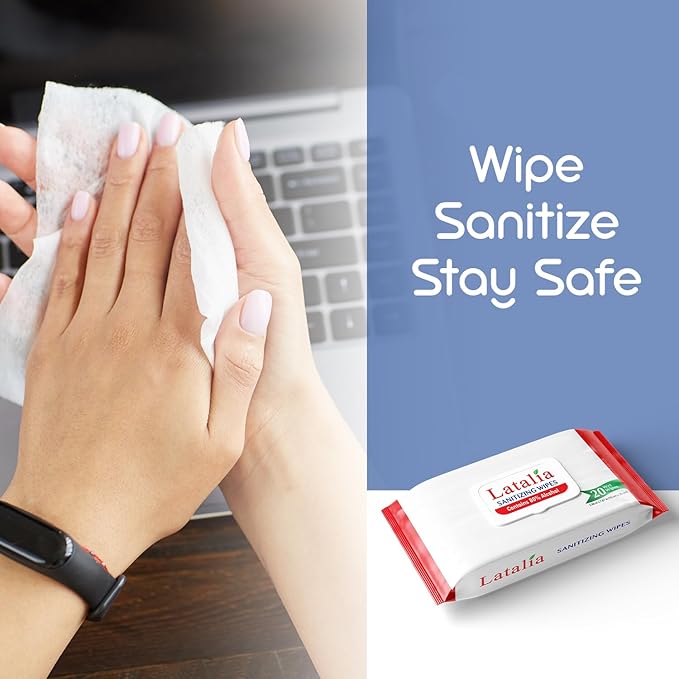 Hand Wipes | 80% Alcohol Hand Sanitizer Wipes for Hands & Face Moisturizing, Gentle, Convenient and Fragrance Free (Pack 0f 1, 20 Counts)