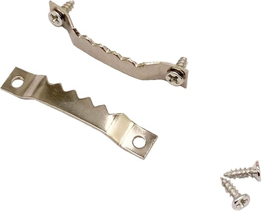 50 Pack Small Sawtooth Picture Hangers Steel Picture Hangers Picture Frames Hangers with Screws Picture Hang Solutions, for Hanging Clock Paintings Artwork Picture Frame Hook Photos (Silver)