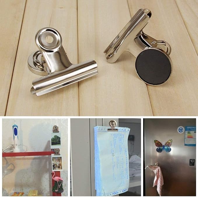 Grtard Magnetic Clips 40 Pack Fridge Magnets Clips Magnetic Hooks Clips, Strong Refrigerator Magnets Clips, Whiteboard Magnetic Clips, 1.2 Inch