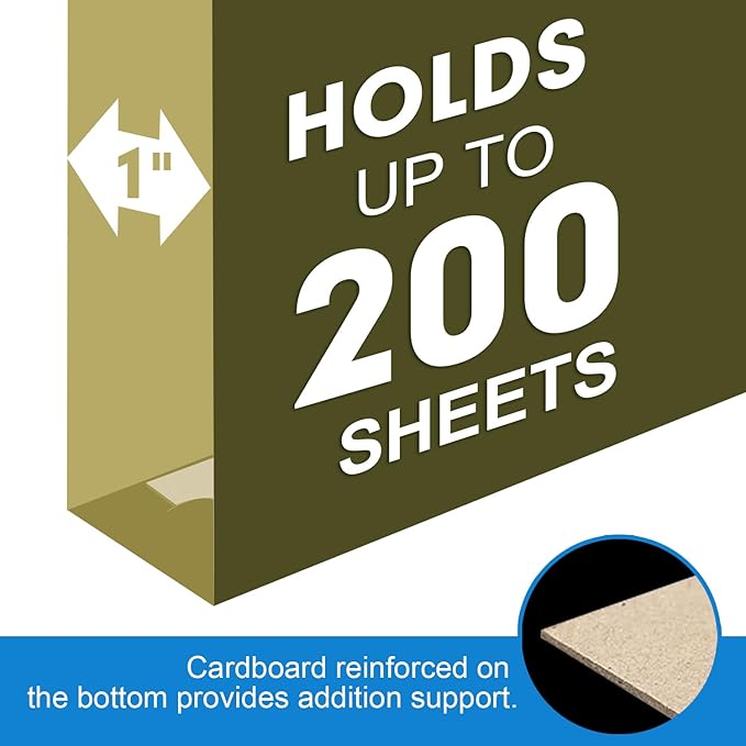 Extra Capacity Hanging File Folders, RAZCC 30 Pack Letter Size Reinforced Hanging Folders with Heavy Duty 1 Inch Expansion for Bulky Files, Filing Cabinet, Adjustable Tabs, Green