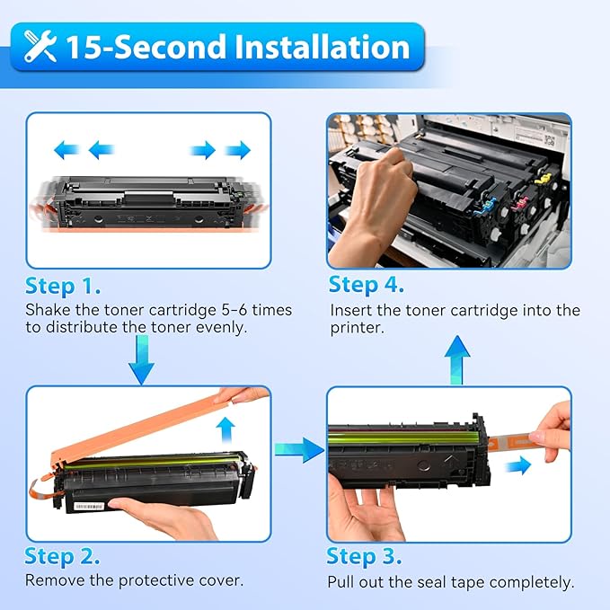 218A Toner Cartridges 4 Pack with Chip - 3301fdw Compatible Replacement for HP 218X 218A Color Laserjet Pro MFP 3301fdw 3301sdw 3201dw 3301cdw Printer High Yield W2180A (Black Yellow Magenta Cyan)