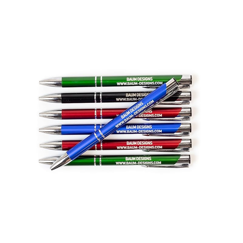 Bulk Personalized Pens Custom Engraved Ballpoint Pens (12 Pens, Green)