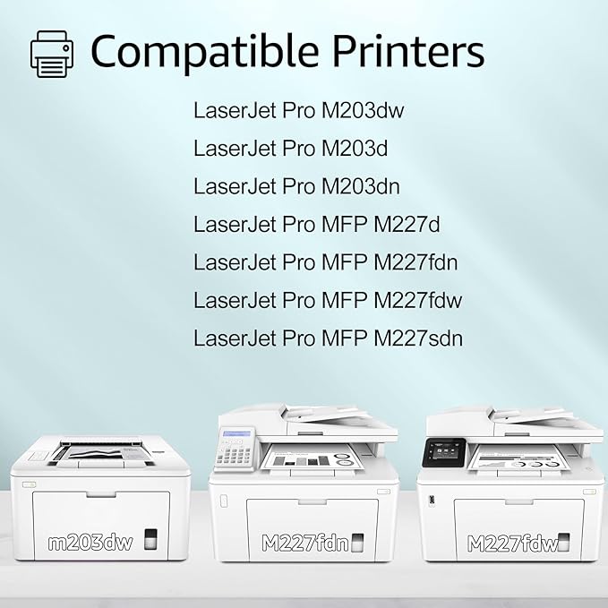 greencycle 4 Pack High Yield CF230X Toner Cartridge Replacement Compatible for HP 30X Black Toner Cartridge Laserjet Pro MFP M227fdw M227fdn M227sdn M203dn M203dw M203d Printer Ink Cartridge (4PCS)
