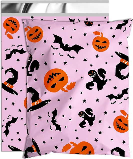 Halloween Poly Mailer 10x13 Inch 100 Pcs, Waterproof Shipping Bags for Clothing, Tear-Resistant Mailier Bags, Strong Mailing Bags with Self-Seal - Purple