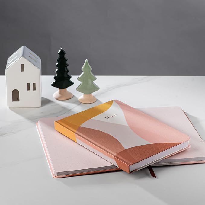 DIVERSEBEE Hardcover Dotted Journal Notebook, Medium A5 (5.8 x 8.3 inches), 192 Pages, Thick Paper, Aesthetic Journals for Writing, Office School Bible Journaling Supplies, Bible Accessories