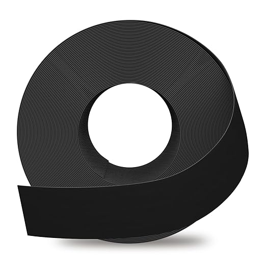 GSCIT Club Black Edge Banding, 3 inch x 25ft Melamine Edge Banding with Hot Melt Adhesive Preglued Cabinet Edge Banding Flexible Black Veneer Edging