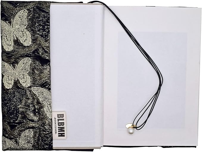 BLBMH Book Covers for Paperbacks Book Cover for Privacy Fit for 5.5x8.5 inch Adjustable Book Sleeve Cover for Diary Books Fabric Softcover Protector for Notebook - Butterfly B 8.5in