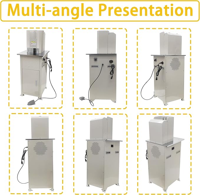 Electric Round Corner Cutter Machine with 5 Blades (8/10/12/16/21mm Radius) Foot Pedal Operation Safety Guard Heavy Duty Paper Corner Rounder for Paper Cardstock Leather Plastic