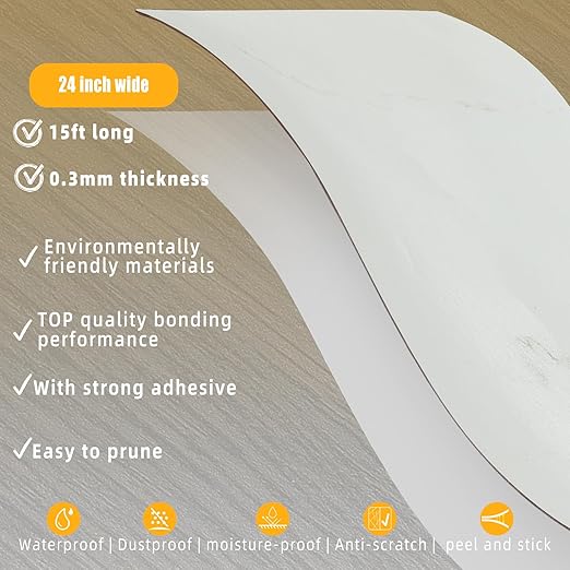 GSCIT Club Wood Grain Repair Tape, 24 inch X 15ft Self Adhesive Marble Grain Repair Patch for Tables, Chairs, Baseboards, Doors, Windows, Floors, Handicraft DIY.