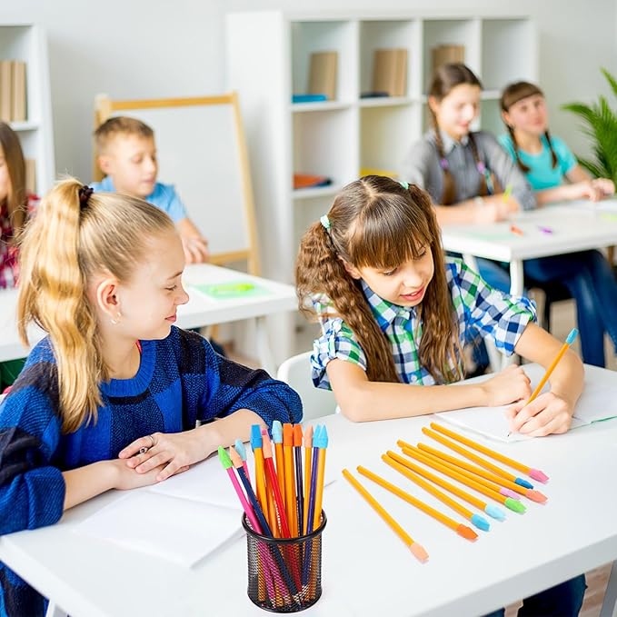 Crtiin 1000 Pcs Pencil Top Erasers Bulk Caps for Pencils Chisel Shape Erasers Toppers Classroom Party Favors Games Prizes Funny Pencil Eraser Cap for Kids Studying Supplies Home Office (Pastel)