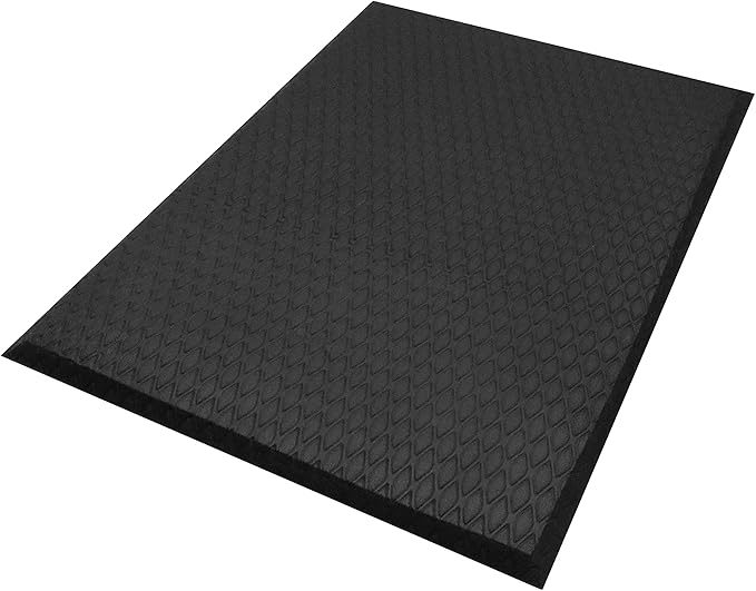 Hudson Exchange (3'x12') MaxCush Anti-Fatigue Comfort Industrial Ergonomic Mat Black