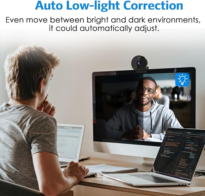 EMEET C950 Webcam for PC, 1080P Webcam with Microphone&Privacy Cover, Auto Light Correction, 70° FOV for Personal Use, Plug&Play Web Cam Protect Data, Perfect for Office Professionals&Remote Workers