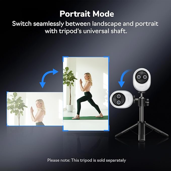 EMEET Piko+ Webcam 4K, World’s 1st Dual-Camera AI-Powered 4K Camera, 1/2.55'' Sony Sensor, 3 Mics&3 Sound Modes, Panda Magnetic Privacy Cover, USB C-C&C-A, Ideal for Livestreamers and Content Creators