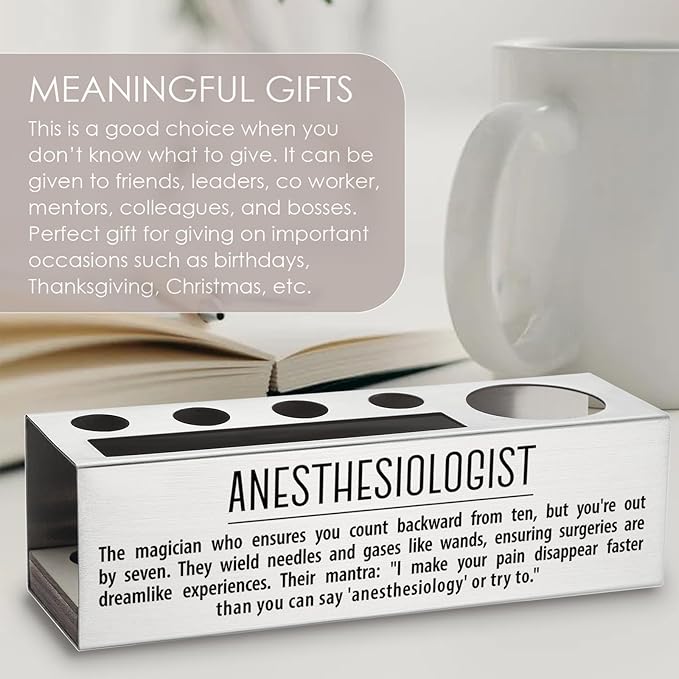 Anesthesiologist Definition Gifts for Women, Men, Anesthesiologist Office Supplies Desk Decor Pen Pencil Holders WCC48