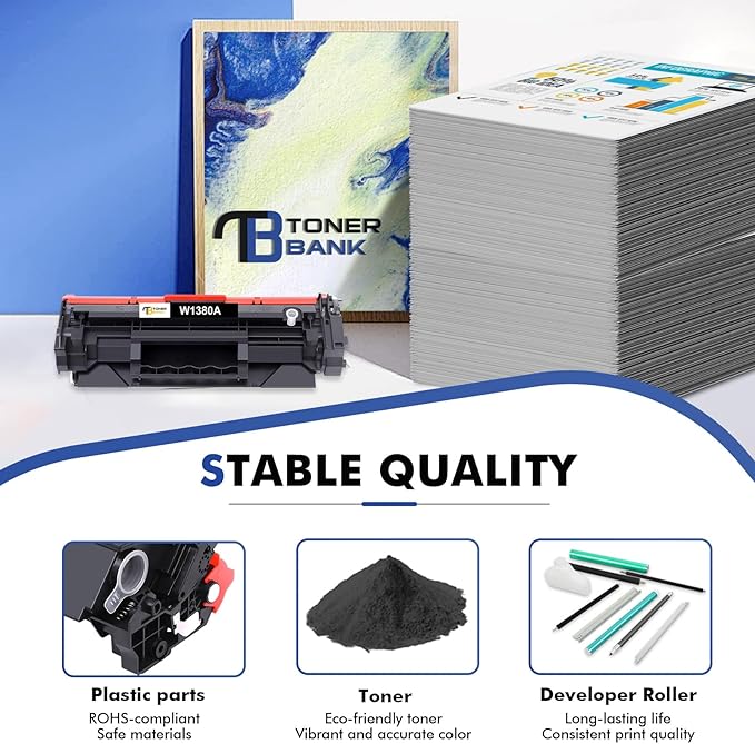 138A Black Toner Cartridges 2 Pack (with Chip) Compatible Replacement for HP 138A 138X W1380A W1380X for HP Pro 3001dw 3001fdw MFP 3101fdw Series Printer Ink