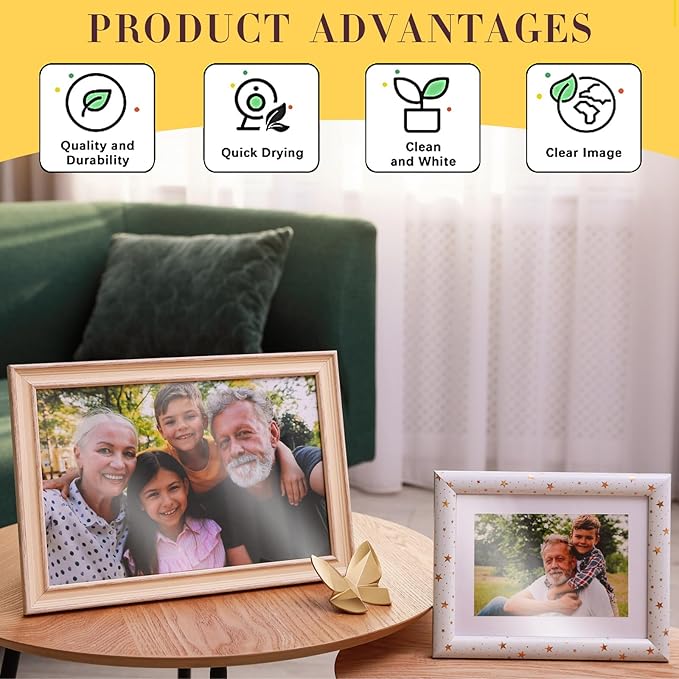 Fainne 600 Sheets Photo Paper 8.5 x 11 in Glossy Double Sided 54lbs 9.5mil 200gsm Photo Paper Glossy Card Stock for Inkjet Printing Printer Making Pictures Calendar Greeting Card Printing