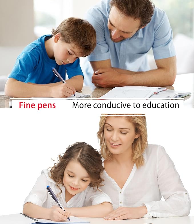 EYEYE 0.7mm Blue Pens Roller Ball, 12 Pack Medium Point Rollerball Pen Quick Dry, Liquid Ink Pens Fine Point Smooth Writing Pen for Journaling, Note Taking, Office, School Supplies