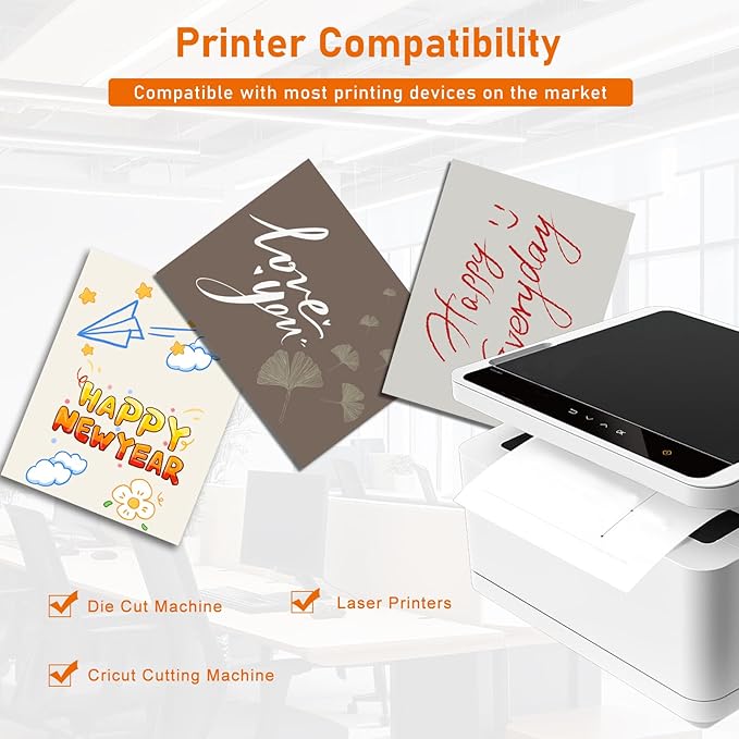 100 Sheets Coffee Shimmer Cardstock 8.5 x 11 Craft Paper, 92lb Premium Glossy Paper Card Stock for Wedding Invitations, Greeting Cards, Making Cards, Christmas