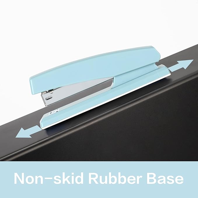 Deli Stapler, Desktop Stapler, 2 Pack, Office Stapler, 25 Sheet Capacity, Includes 2000 Staples and 2 Staple Removers, 2 Pack, Blue
