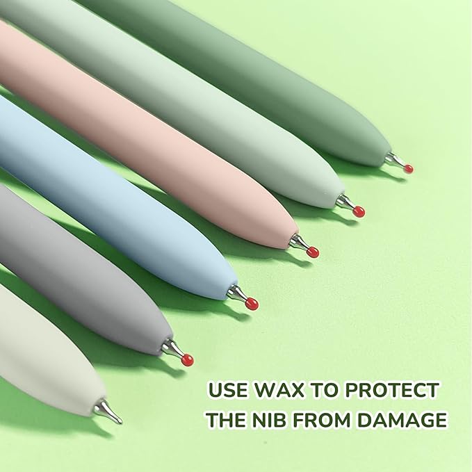 Gel Pens, 6 Pcs Black Ink Pens for Women, 0.5mm Fine Point Smooth Writing Pens, High-End Series Retractable Pens for Journaling Note Taking (6 Pcs Gold Morandi)