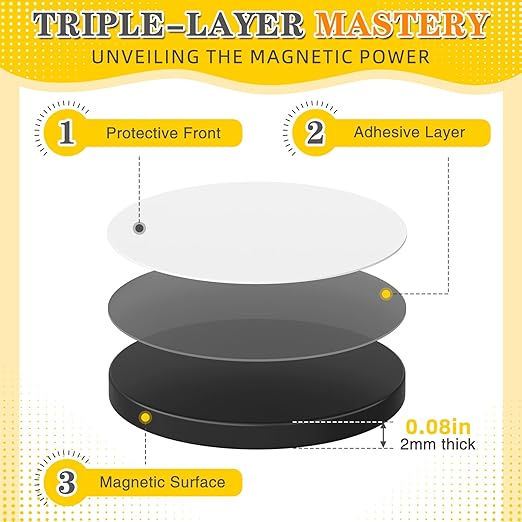 FINDMAG 240 Pcs Round Magnets with Adhesive Backing, Flexible Magnetic Tape Dots, Self Adhesive Magnet Strips for Crafts, Whiteboard, School, Home, Hanging & Organizing Light Objects