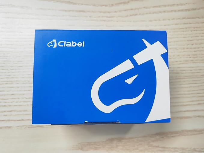 CLABEL Thermal Label Maker Machine: 221B Bluetooth Label Printer Mini Sticker Barcode Printer Inkless Label Maker Compatible with Clothing Price Labeling with 1 Roll of 50x30mm Label(Gray White)