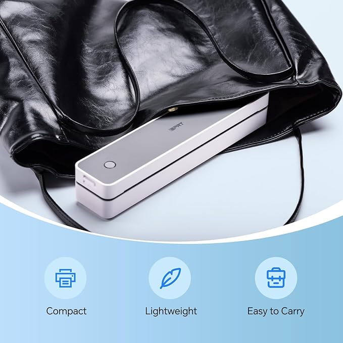 iDPRT Portable Thermal Printer,Wireless Printer for Travel Support 8.5" X 11" US Letter& A4&A5 Thermal Paper, Bluetooth Inkless Printers Compatible with Android and iOS Phone&Laptop