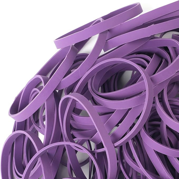 AMUU Rubber Bands Size #64 purple Rubber Band 0.5blPcs rubber band for Office Supplies Home money File Folders Strong Elastic Rubber Bands