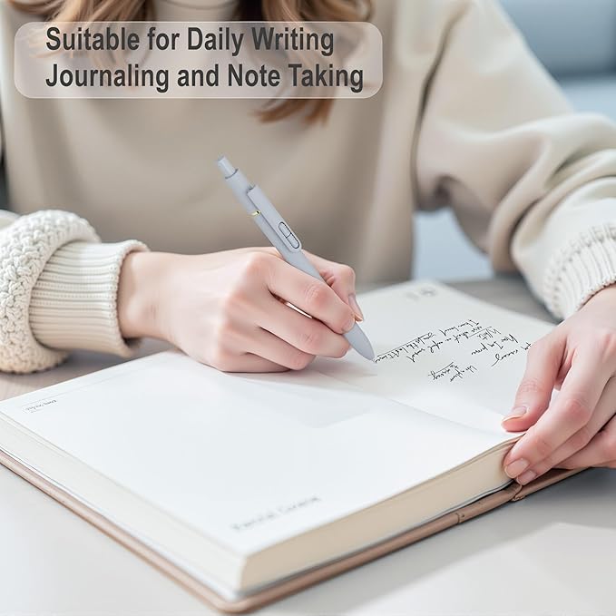 8Pcs Gel Pens with Black Ink, Fine Point Smooth Writing Pens, Quick-dry Gel Retractable Pens for Journaling Note Taking, Cute Office School Supplies for Adults Kids (0.7mm, Regular)