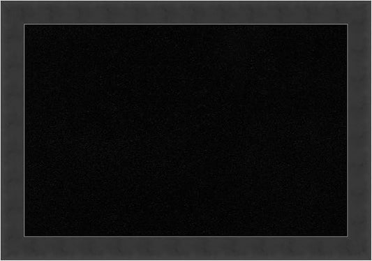 Amanti Art Black Cork Board for Wall, 14x20 Vision Board with Black Wood Frame, Small Corkboard Office Decor for Home Organization, Modern Contemporary Corkboard Pinboard to display items for home