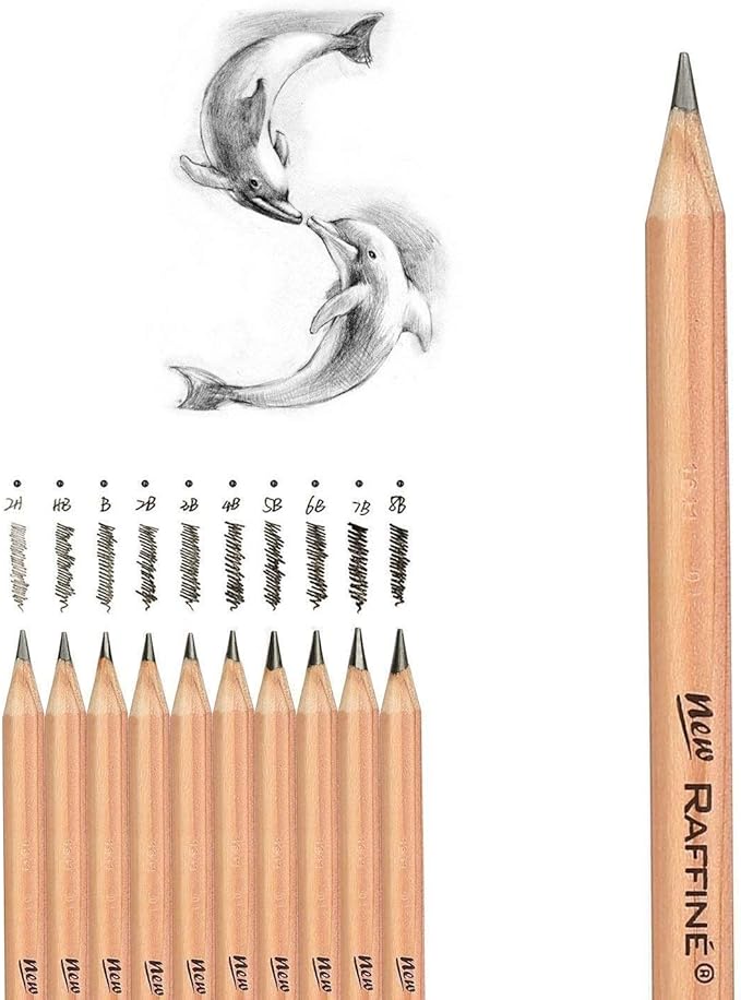 29 Pieces Sketch Drawing Pencil Set Included Graphite Pencils, Charcoal Pencils, Paper Erasable Pen, Craft Knife for Art Beginners