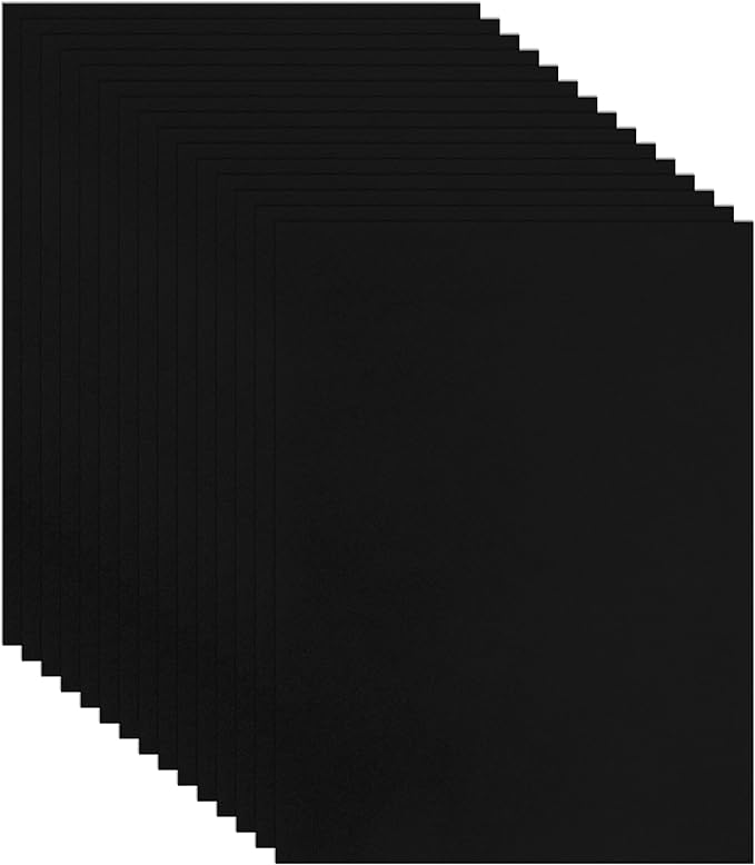 100 Sheets Black Cardstock 8.5 x 11 Certificate Paper, 75lb Premium Printer Paper Card Stock for Invitatins, Crafting, Memus, DIY Making Cards, School Scrapbooking, Graduations