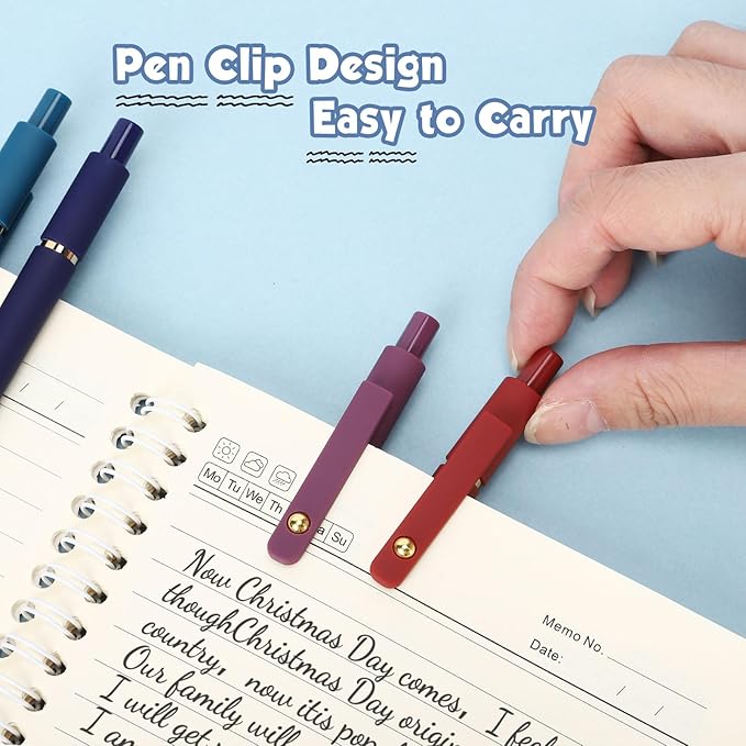 Gel Pens 6Pcs, 0.7mm Smooth Writing Black Ink Pens for Journaling, Cute Aesthetic Office Desk Accessories, School Supplies, Gift for Students & Artists (6Pcs Vintage-Black Ink)