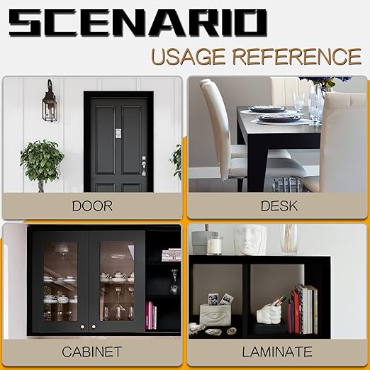 GSCIT Club Black Edge Banding, 3/4 inch x 50ft Melamine Edge Banding with Hot Melt Adhesive Preglued Cabinet Edge Banding Flexible Black Veneer Edging