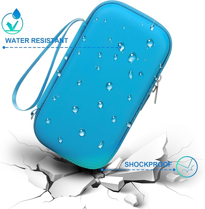 BOVKE Calculator Case for Texas Instruments TI-Nspire CX II CAS/CX II/CX CAS/CX Color Graphing Calculator and More - Extra Mesh Pocket for USB Cables and Other Accessories, Blue