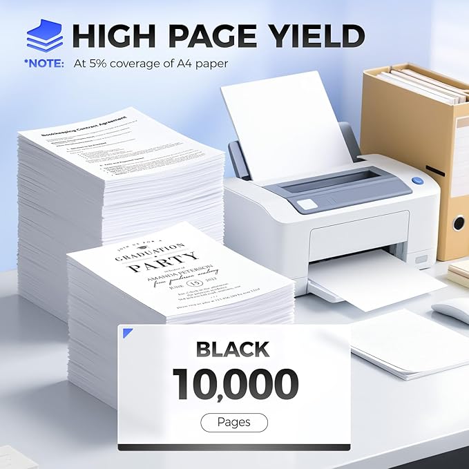 50F1X00 Toner Cartridge Black 1-Pack Extra High Yield With Chip Replacement for Lexmark 50F1X00 501X Toner Cartridge Compatible with MS410 MS510 MS610 MS415 MS610dn MS610dte Printer Ink (10,000 Pages)